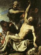 Jusepe de Ribera hans atelje. oil